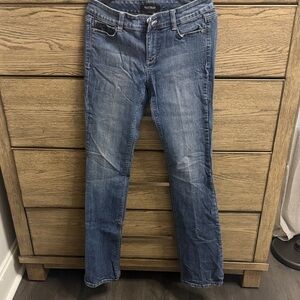 White House Black Market Straight Leg Blue Jeans like brand new elegant